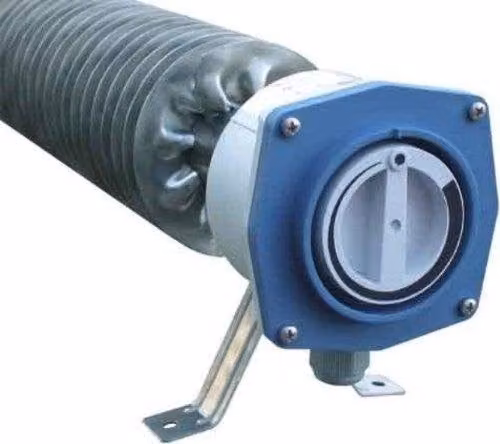 Radiador soplante Schultze Inox de 1000 W con termostato en color plata y azul de acero inoxidable