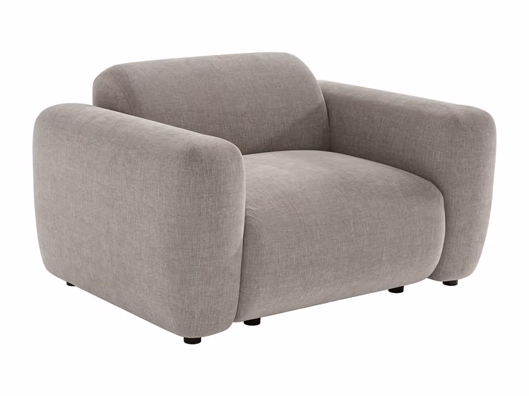 Sillón de tela gris POGNI de Maison Céphy
