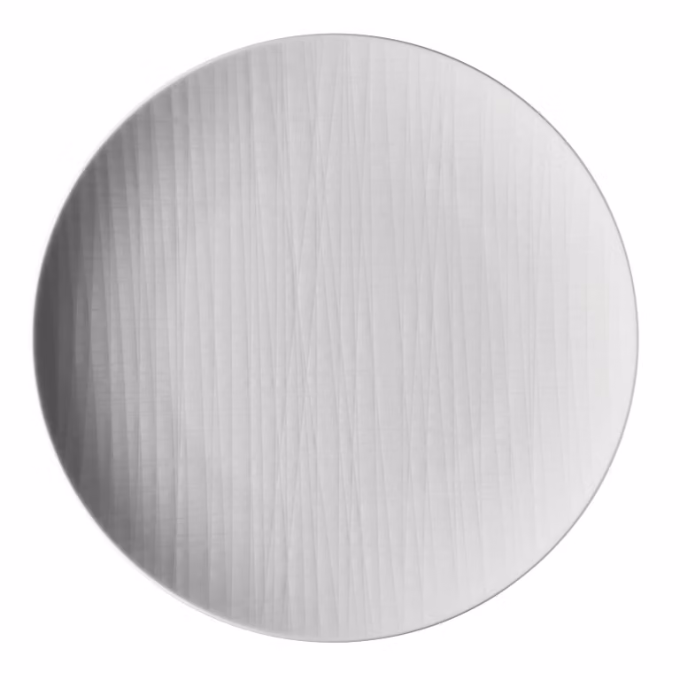 Plato llano Mesh de Rosenthal en porcelana color blanco, diámetro 27 cm