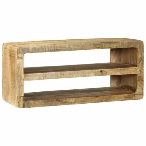 Mueble de TV moderno de madera de mango maciza color marrón para salón An/P/Al: 80 x 32 x 36 cm