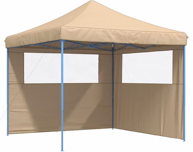 Carpa de fiesta SYFAX beige en tela oxford y PVC, An/P/Al: 292 x 292 x 315 cm