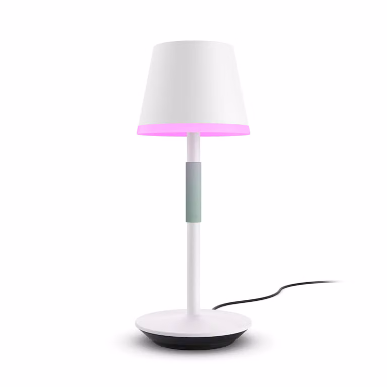 Philips Hue White & Color Ambiance Lámpara de Mesa Portátil Go LED en color blanco con batería recargable