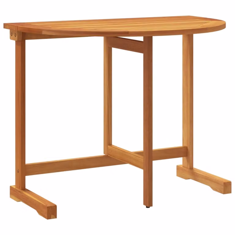Mesa de balcón plegable Syfax de madera de acacia en color marrón y multicolor, An/P/Al: 90 x 60 x 72 cm