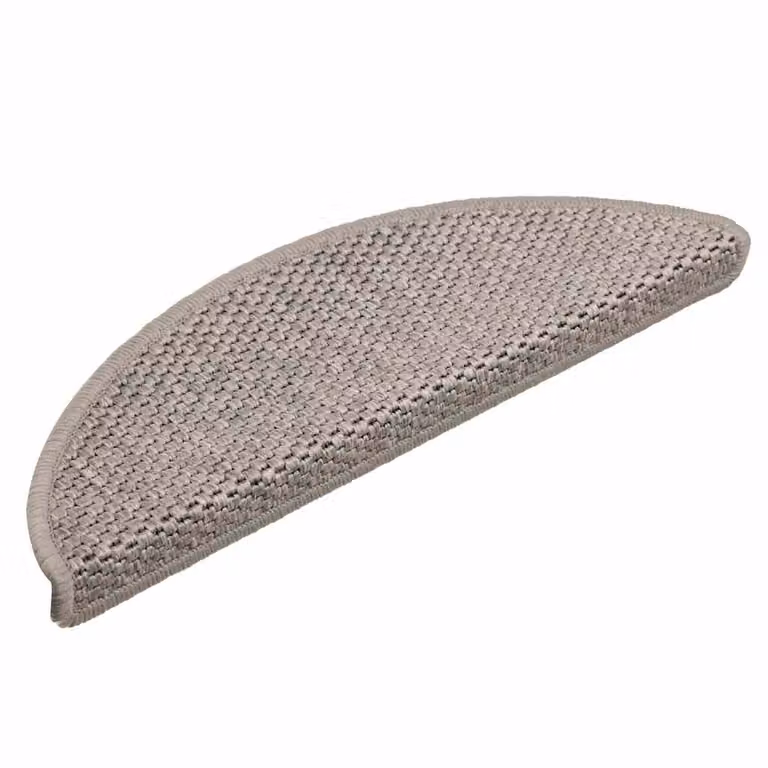 Set de 30 alfombras autoadhesivas para escalera vidaXL de sisal en color gris plateado, An/P/Al: 56 x 17 x 3 cm