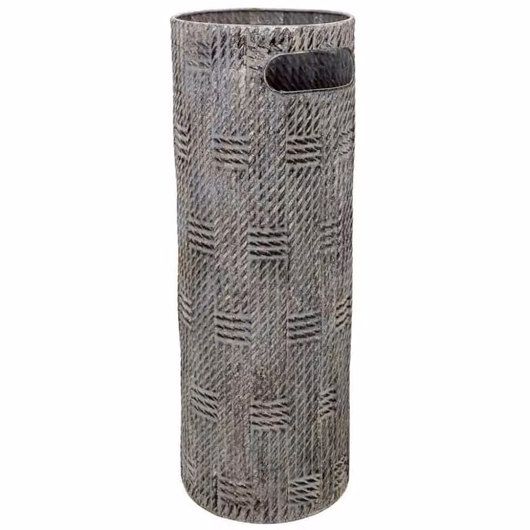 Paragüero de metal gris Wanderlust deco An/P/Al: 20 x 20 x 55 cm