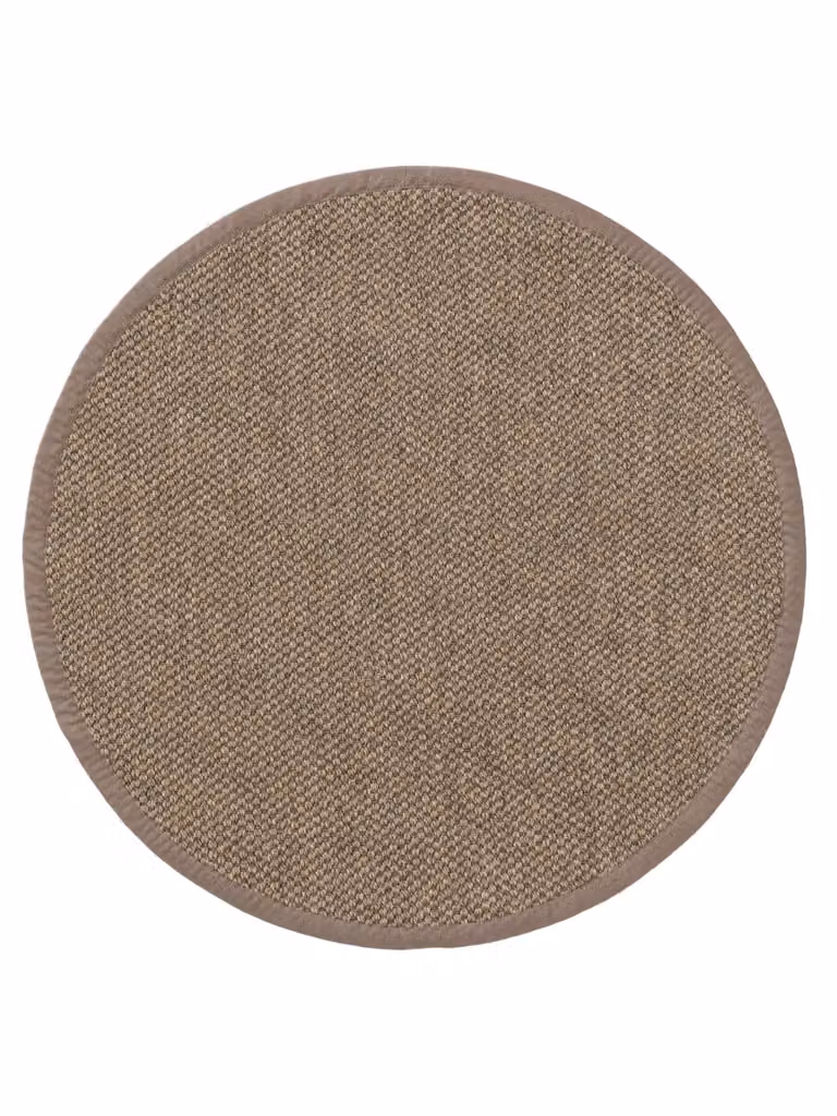 Alfombra redonda de sisal y yute Benuta en color gris, Diámetro: 200 cm