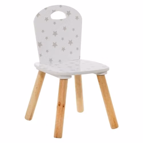 Silla infantil Atmosphera modelo Dulzura con estampado floral en color blanco y gris