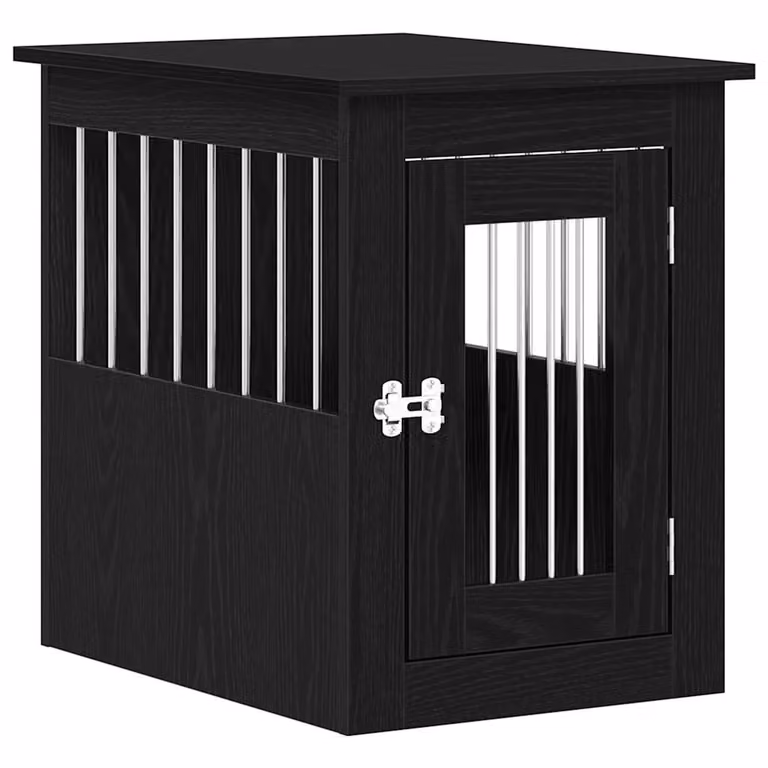 Mueble para jaula de perro vidaXL en color roble negro, An/P/Al: 45 x 62 x 59 cm
