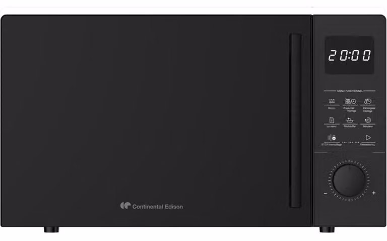 Microondas de pie Continental Edison CEMO28MB2 de 28 litros, 900 W, color negro, con iluminación LED y 8 programas automáticos