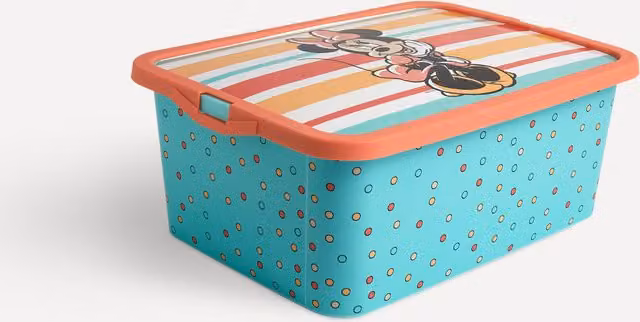 Caja de ordenación Minnie Disney multicolor con tapa para niños