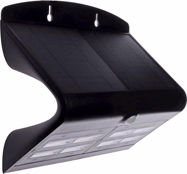 Lámpara solar proyector LED Butterfly Eko3881 de Eko-Light, color negro, 6,8W, luz blanca fría 4000K y protección IP65