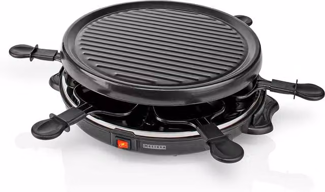 Plancha de cocina NORTHIX de 800W con revestimiento antiadherente y placa estriada en color negro