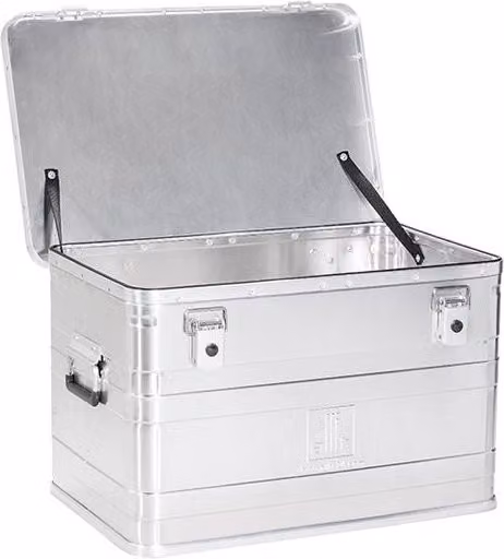Baúl de aluminio impermeable Allit AluPlus Box 70 color plata An/P/Al: 70 x 39 x 38 cm