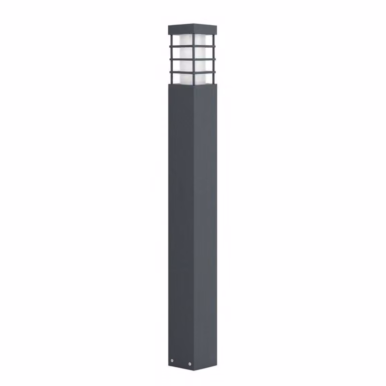 Poste de jardín SU-MA RADO II 1 DG en gris oscuro con casquillo E27 e IP54, Altura: 75 cm