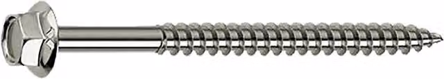 Tirafondo para madera AMBROVIT galvanizado color plata con cabeza hexagonal de 6 x 80 mm