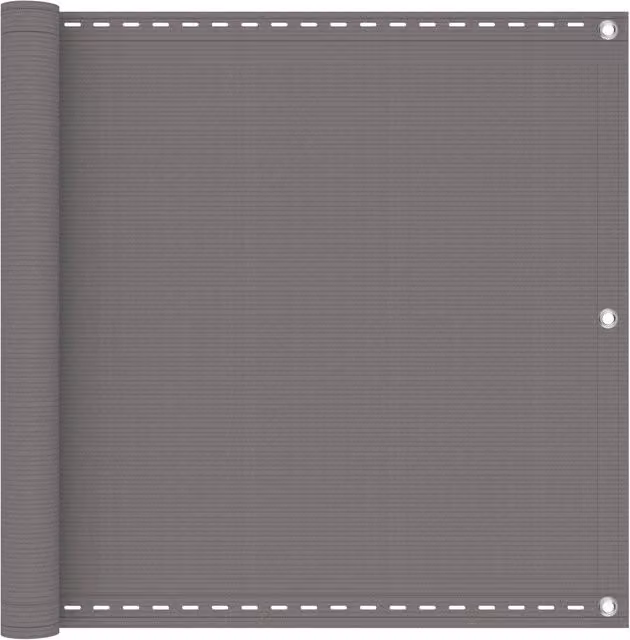 Pantalla de balcón SYFAX gris claro de aluminio y HDPE semi transparente An: 90 cm, Al: 300 cm