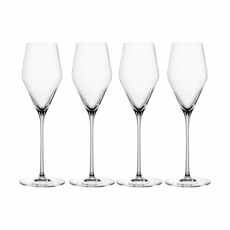 Juego de 4 copas de champán Spiegelau Definition de cristal transparente de 25 cl