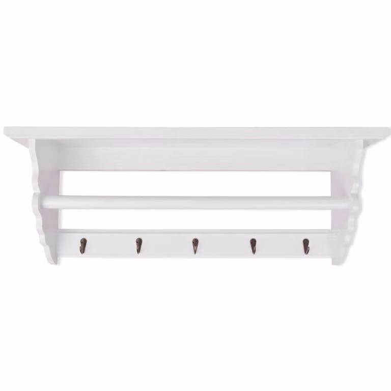 Perchero de estilo barroco vidaXL en MDF color blanco mate