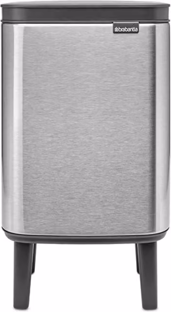 Cubo de baño Bo Hi de Brabantia en color plata con cubo interior extraíble de acero inoxidable y plástico
