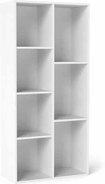 Estantería de 7 cubos NORTHIX en color blanco con diseño moderno y acabado mate, An/P/Al: 49,5 x 23 x 106 cm