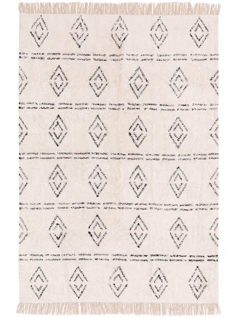 Alfombra Benuta de algodón estilo marroquí y boho, lavable, color beige, An/P: 200 x 300 cm