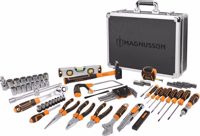 Maletín de herramientas manuales Magnusson de 122 piezas multicolor