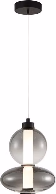 Lámpara colgante Daphne Milagro con LED de 12W en color gris y transparente