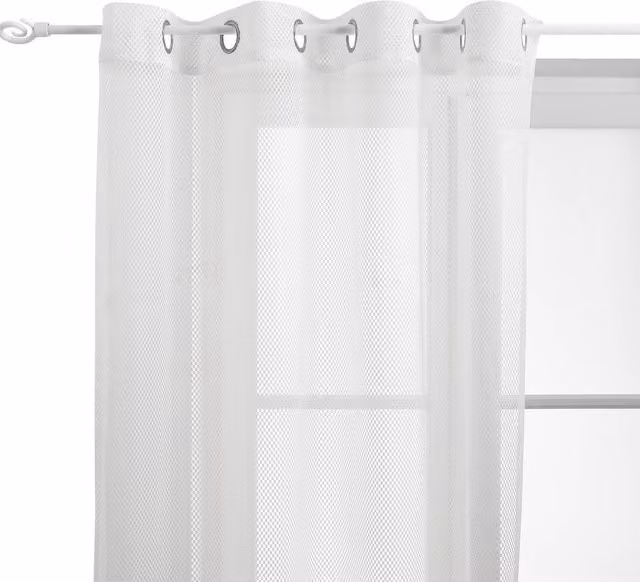 Cortina de voile transparente Zina de Atmosphera en color blanco, An/Al: 140 x 240 cm