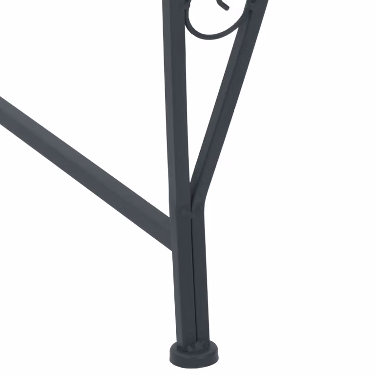 Banco de árbol de 4 plazas vidaXL en acero gris plateado An/P/Al: 160 x 80 x 89 cm