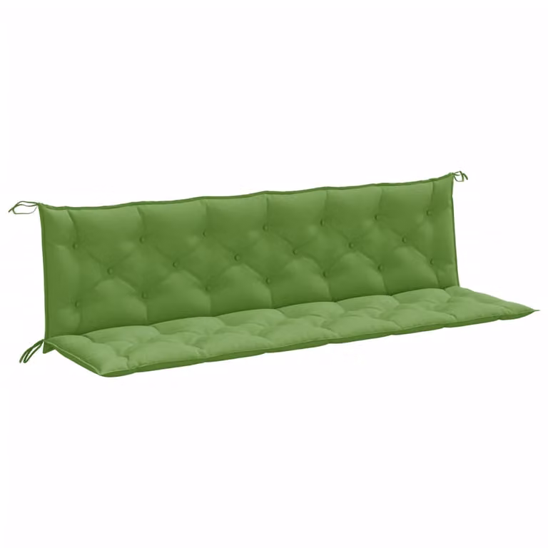 Set de 2 cojines para banco de jardín vidaXL en tela verde melange, An/P/Al: 200 x 50 x 7 cm