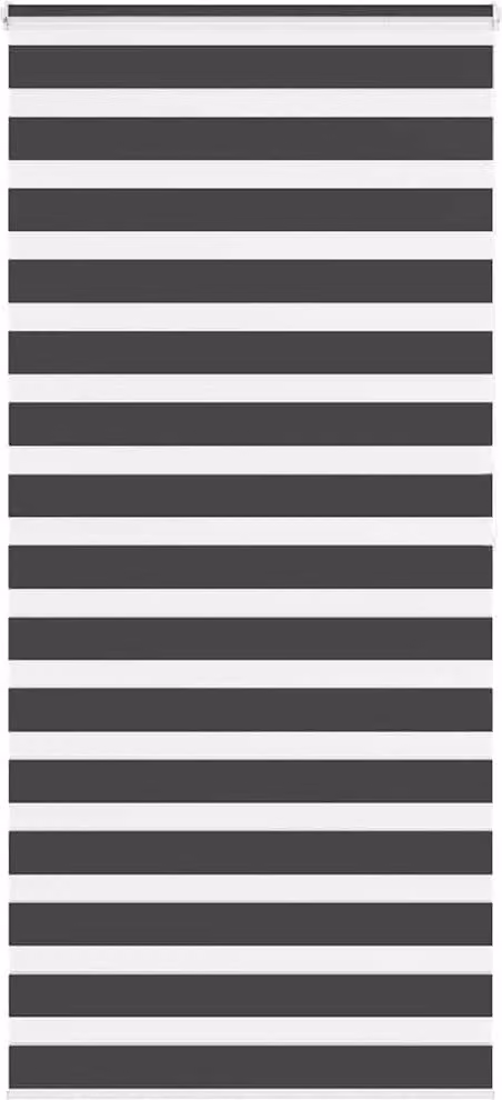 Estor cebra Syfax negro de poliéster con diseño de rayas An/P/Al: 95,9 x 200 cm