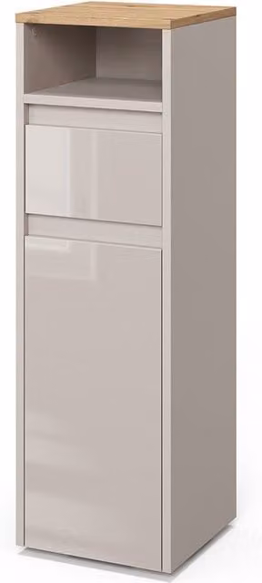 Armario mediano Majest de Vicco con cajón y puerta, color beige y blanco, An/P/Al: 96.3 x 30.2 x 30.0 cm