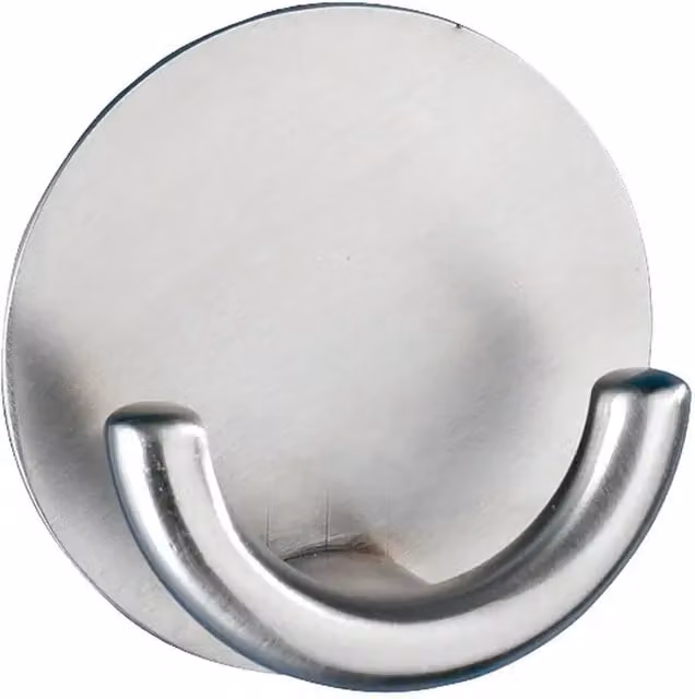 Colgador Rondo Wenko de acero inoxidable color plata con sistema autoadhesivo