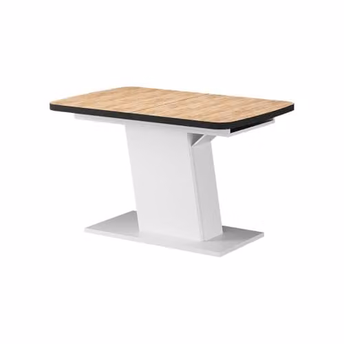 Mesa de comedor extensible Vicco Fenaro en roble y blanco