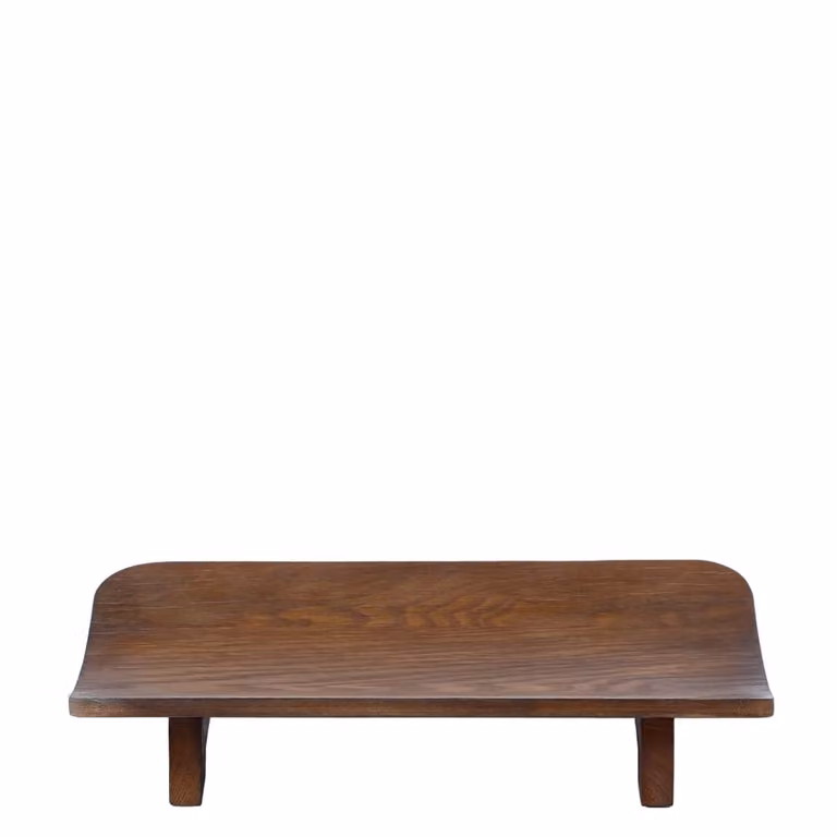 Bandeja decorativa rectangular de madera Sia Deco en color marrón para mesa