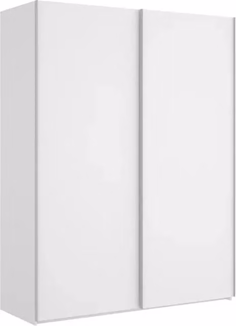 Armario de 2 puertas correderas Slide Dekit en blanco brillo An/P/Al: 150 x 65 x 204 cm