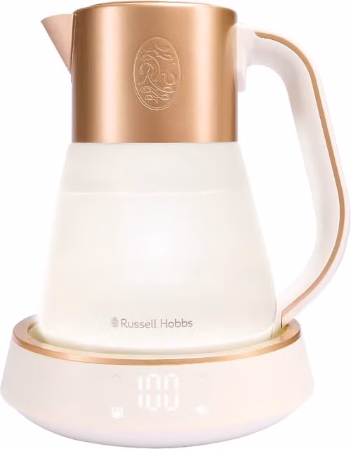 Hervidor de agua Russell Hobbs Calm de cristal multicolor con capacidad de 1,7 l y función de mantener caliente