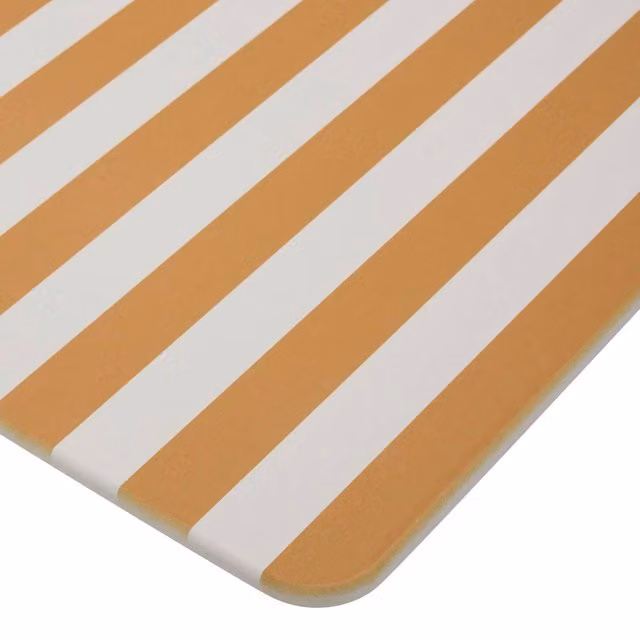 Alfombra de baño de diatomita 5five con diseño de rayas amarillas, ultra absorbente y antideslizante, An/P: 39 x 60 cm