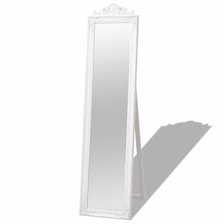 Espejo de pie estilo barroco vidaXL blanco An/P: 160 x 40 cm