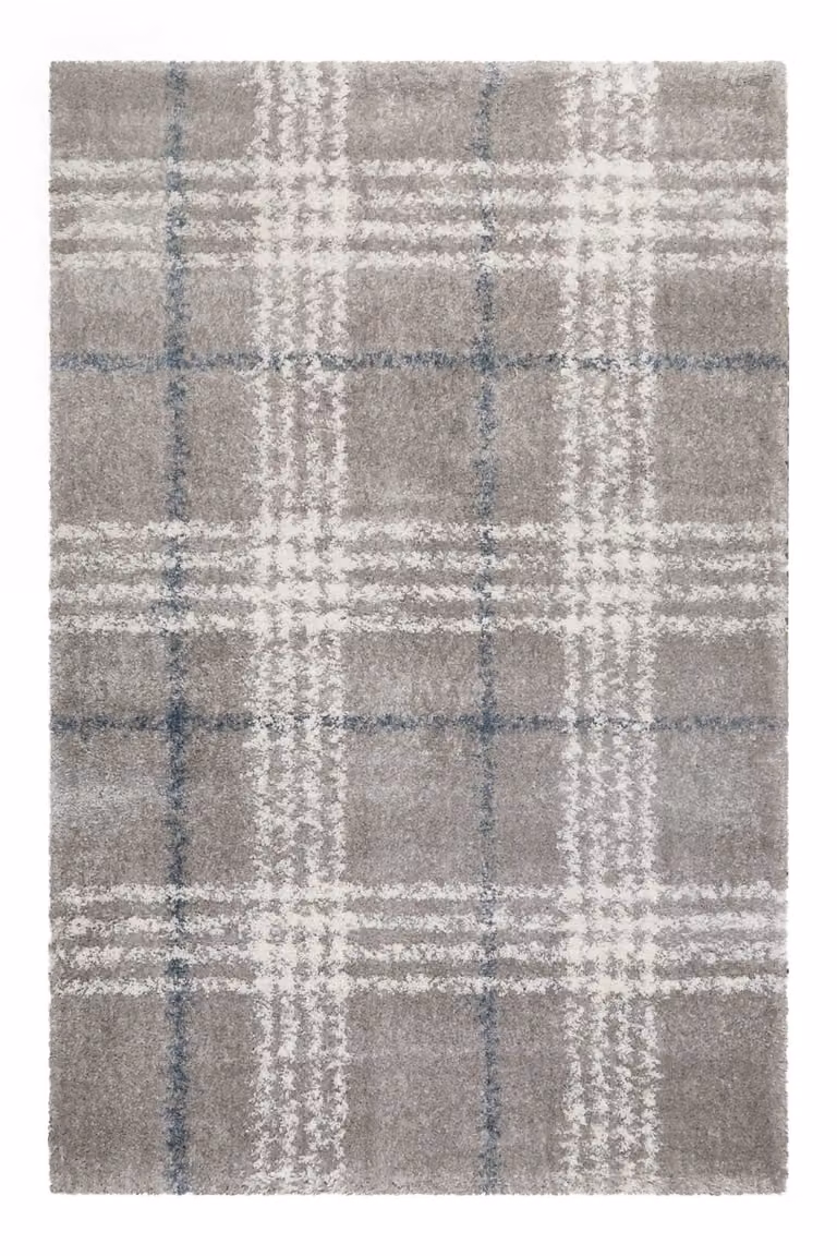 Alfombra tejida Esprit de pelo largo en color gris, diseño moderno y suave, An/P: 80 x 150 cm