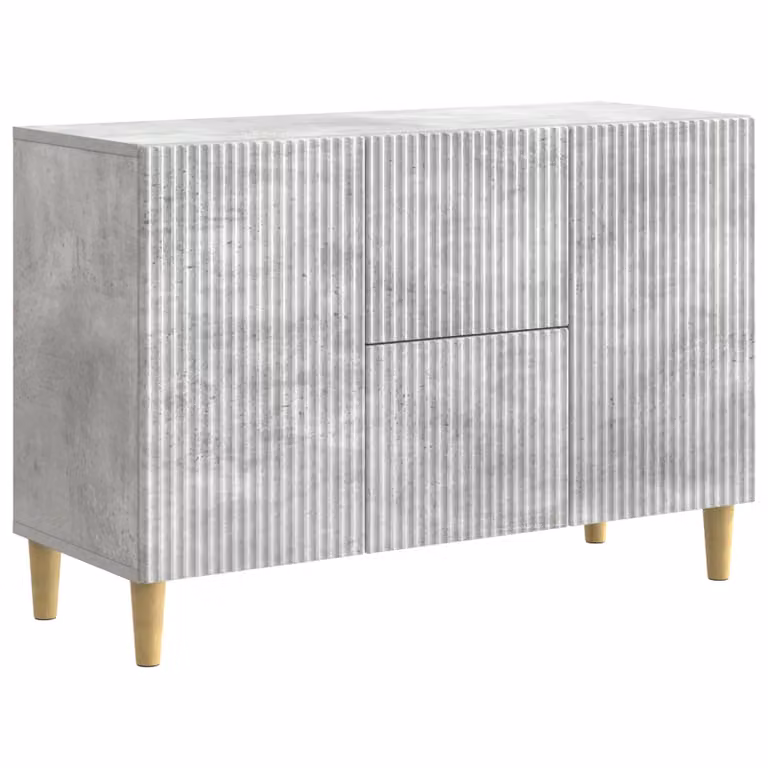 Aparador moderno vidaXL en color gris hormigón de madera de ingeniería An/P/Al: 89 x 34,5 x 60 cm