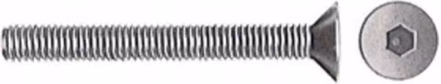 Tornillo de cabeza avellanada con hexágono interior de FERRAMENTA1.COM, acabado brunido, 8 x 30 mm