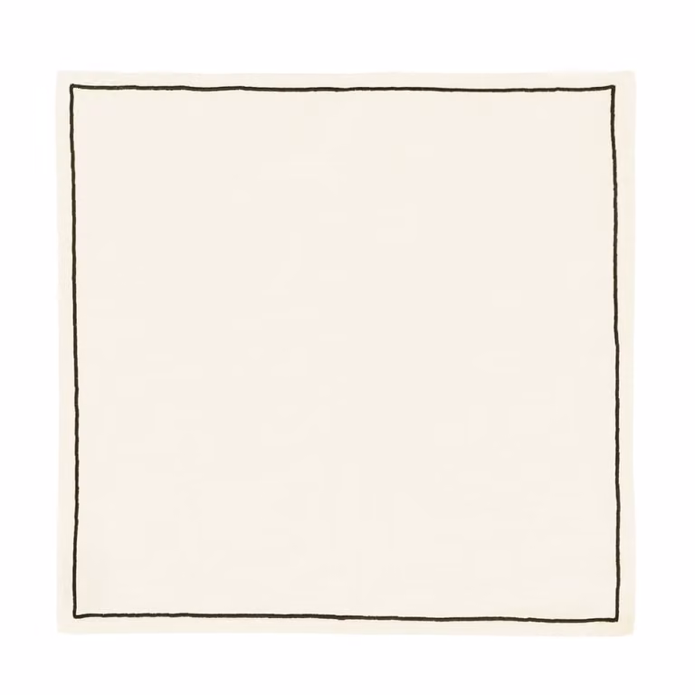 Set de 4 servilletas de mesa Sensei Maison de algodón y lino en color beige, An/An: 45 x 45 cm