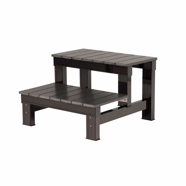 Cubierta térmica y peldaños para mármol Home Deluxe color negro An/P/Al: 160 x 54 x 40 cm