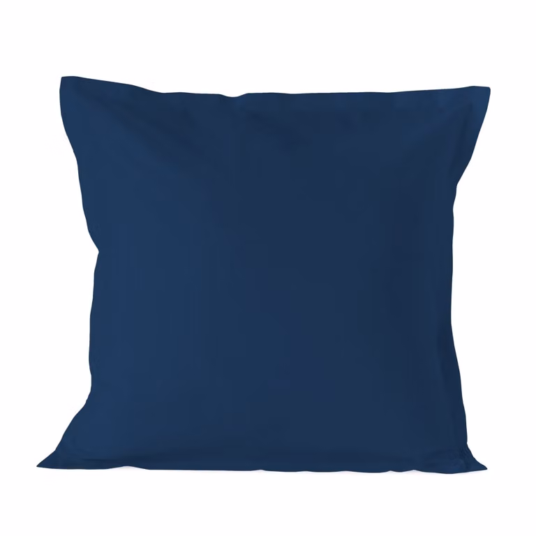 Funda de almohada Happy Friday de algodón azul de 80 x 80 cm