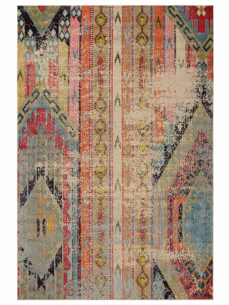 Alfombra patchwork multicolor de Benuta en color turquesa, rectangular, An/P: 200 x 290 cm