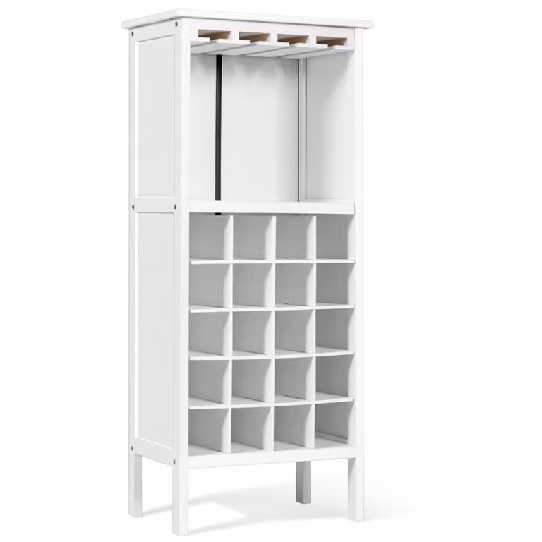 Expositor de vino Giantex de madera lacada para cocina o salón An/P/Al: 42 x 24,5 x 96 cm