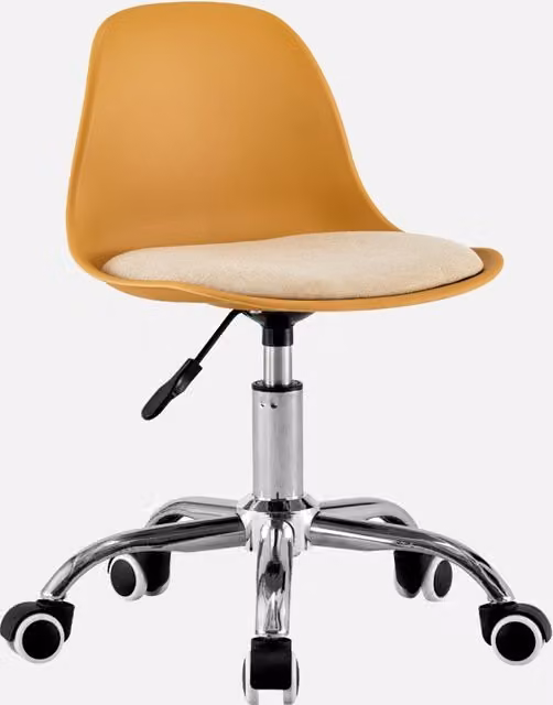 Silla de oficina infantil SWEEEK con ruedas, ajustable y giratoria, color amarillo, An/P/Al: 44 x 44 x 69 cm
