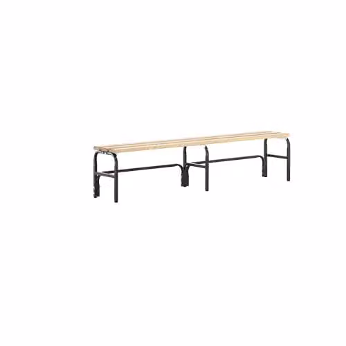 Banco para vestuarios Sypro de un solo lado en color antracita y madera de pino, Longitud: 200 cm