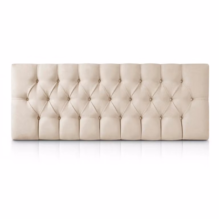 Cabecero tapizado Morfeo beige para cama de 90 cm, An/Al: 100 x 60 cm